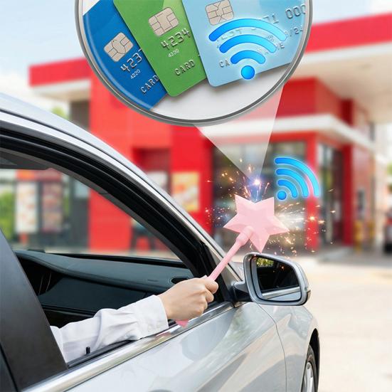 Wireless Payment Device Magical Tap to Pay Wand 3D Printed Star Contactless Touchless Gadget Funny Credit Card Holder Novelty Gift for Raves