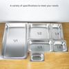 Thickened 1/9 1/6 1/4 1/3 1/2 Food Pan with Lid Rectangular Tray Basin GN Pan  Chafing Buffet