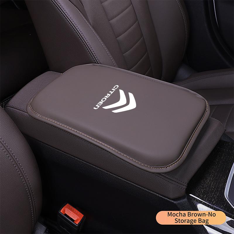 

PU Leather Car Armrest Cushion Storage Box Cover Pad Protection Mat For Citroen C4 C5 C3 C2 C1 C4L C6 Picasso Saxo Accessories коричневый