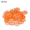 PATIKIL Golf Ball Marker 50pcs 24mm Round Transparent Flat Position