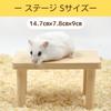 Uccellino Hamster Stage, Set of 2, Wooden Table/Wood Platform for Cage Interior, Chinchilla, Easy Installation (Set of 2 (Small & Medium))