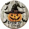 Round Pumpkin Head Art Decoration 2D Wreath Sign Door Decor Hanging Pendant  Garden