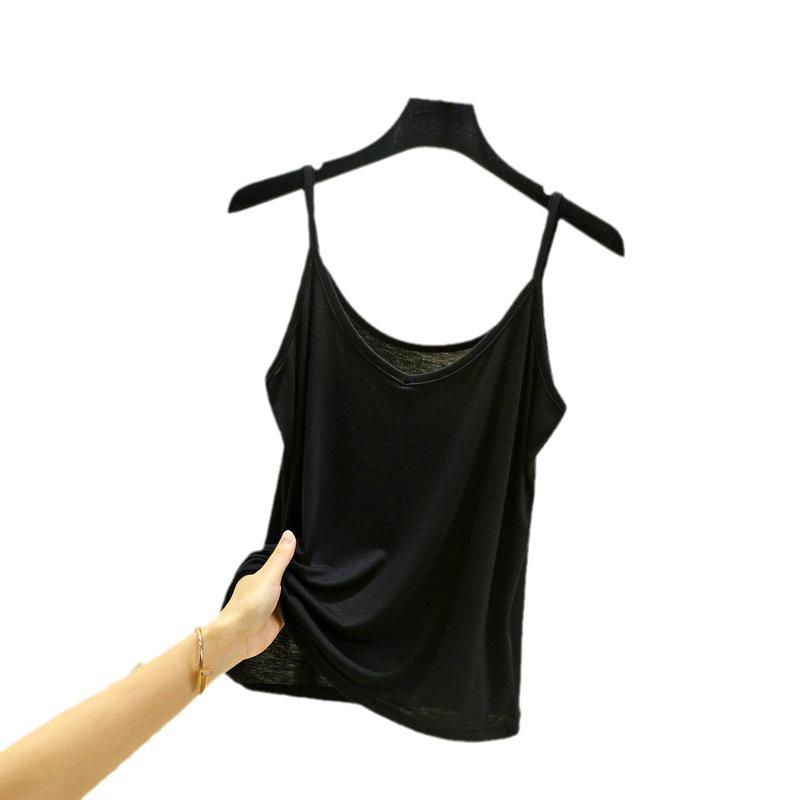 Women's Slimming V-Neck Modal Camisole: Summer Sleeveless Base Layer Top
