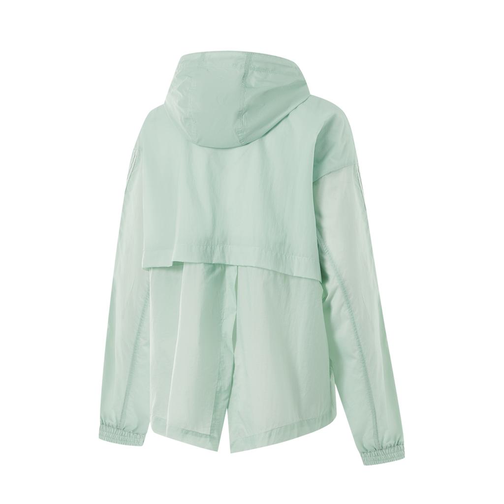 Li-Ning Pohodlné Všestranné S kapucí Ochrana proti UV záření Oblečení na ochranu před sluncem Dámské Svrchní oblečení Světle zelené AFDU896-3