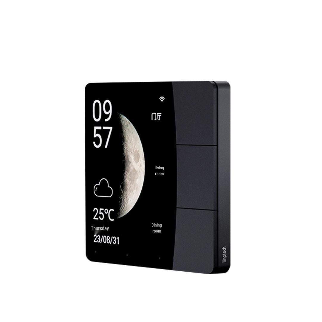Lingpu Connected S2 Smart Switch with Mijia App, Star Ring Touchscreen, Proximity Sensing, Zero Fire Version.
