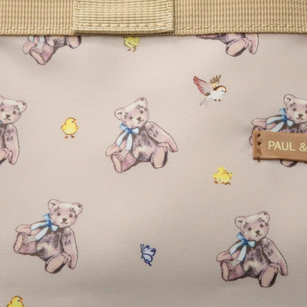 Paul Joe Break Time Marks Bear Latte Lunch Tote Bag & PAJB-TB07-BE