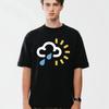 Retro Weather Forecast T Shirt Meteorologist Minimalist Rain Cloud And Sun 100 Cotton Novelty Vintage Slightly Stylish