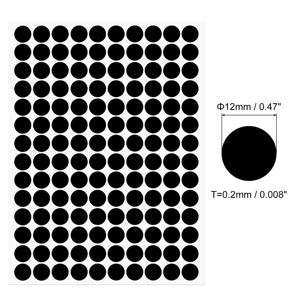 uxcell Screw Hole Cover Sticker PVC Adhesive Cover Dustproof Cap for Wooden Furniture Cabinet