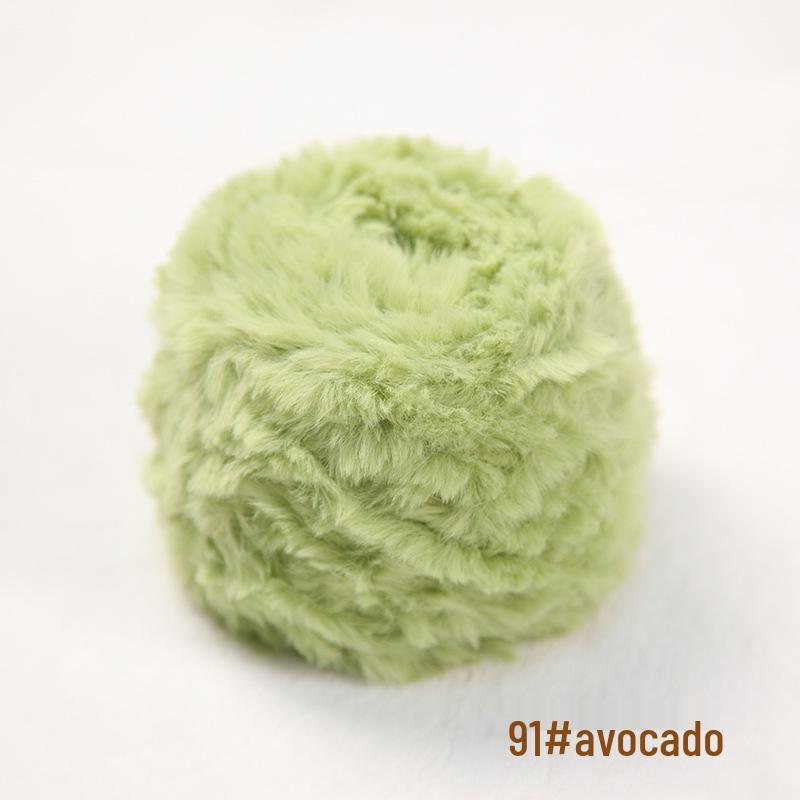 Gradient Dyed Faux Fur Hand-Spun Mink Velvet Yarn – Perfect for DIY Chunky Scarves and Hats