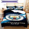 3pcs Manchester City Bedding Set Duvet Cover Closure Includes 1 Duvet Cover & 2 Pillowcases, Soft and Comfortable for All Seasons.