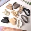 4cm Frosted Milk Coffee Hair Claw Clip for Women’s Updo – Small, Simple, Shark Design