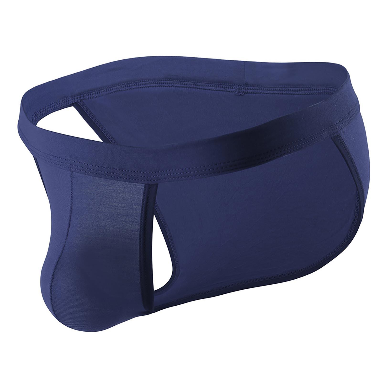 5 шт. летние мужские сексуальные удобные трусы с открытой строчкой XL — фото 5