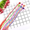 6Pcs/Set Colorful Rainbow Braided Hair Extensions with Clips Girls Ponytail Hairpieces Kids Hair Accessories