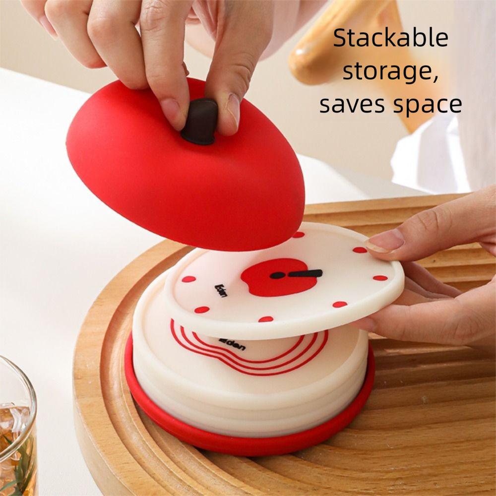 Stackable Fruit Shape Coasters Set Anti Scald Decorative Placemats  Kitchen Accessory