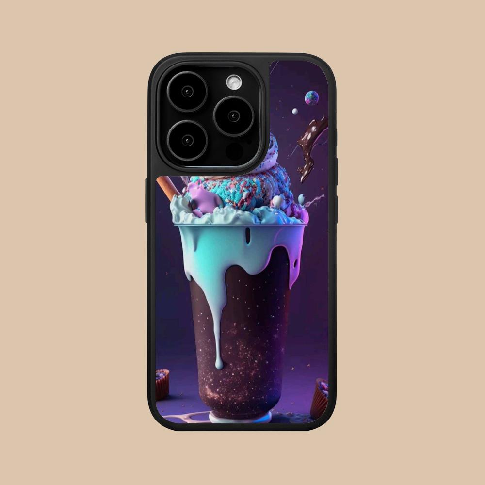 Milkshake Icecream Mobile Phone Case for iPhone 17 16 15 14 13 12 11 Air Pro Max Plus Matte Surface Colorful Cover Luxury Pretty