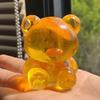 1/4Pcs Mini Clear Bear Squeeze Toy Stress Relief Sitting Bear Sensory Toy Anxiety Relieving Sugar Stress Ball Focus Aid Decompression Animal Toy