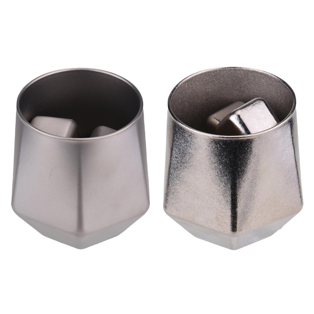 Outdoor Camping 240ml Double Wall Ti Cup Insulated Ti Mug with Ti Ice Cubes