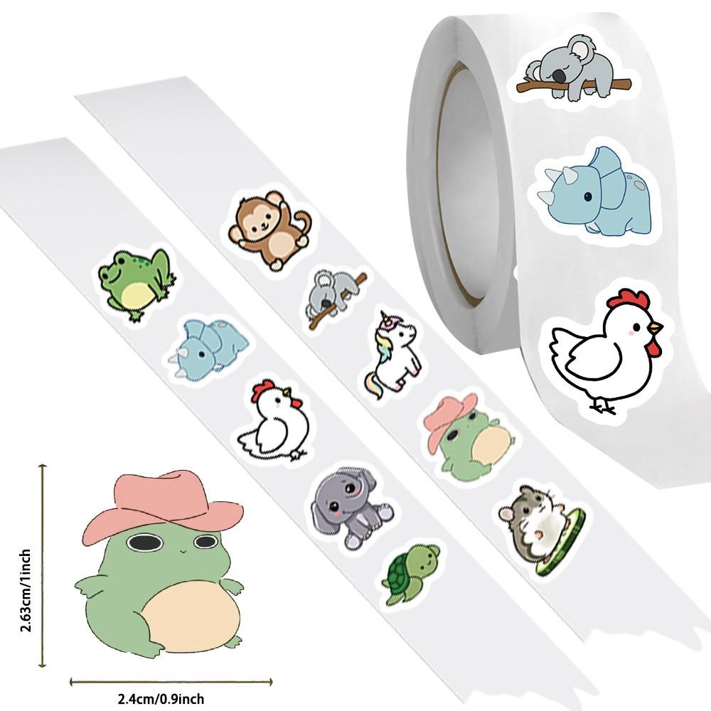 

500PCS/Roll Fun Cartoon Animal Roll Stickers Classic Children s Sticker DIY Phone Guitar Laptop Notebook Suitcase Kids Toys