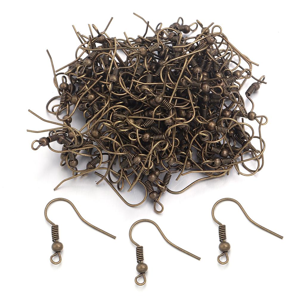 100-200pcs Iron Earring Hooks DIY Earring Findings Earrings Clasps Ear Hooks Earring Wires For Jewelry Making Supplies Wholesale