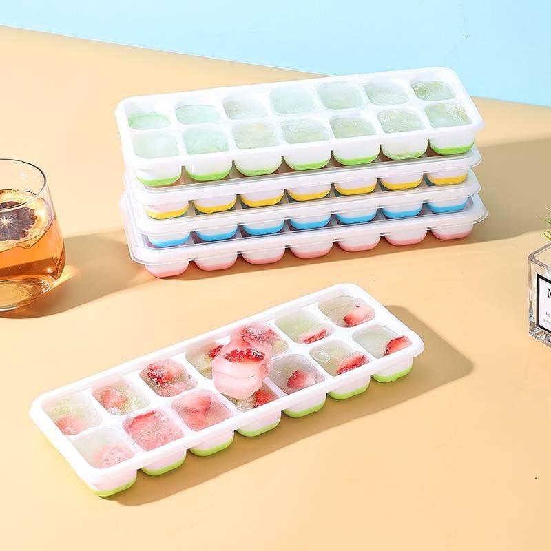 Kitchen Trays Cube Moulds Flexible Base Easy Release Ice Cubes Making Tools