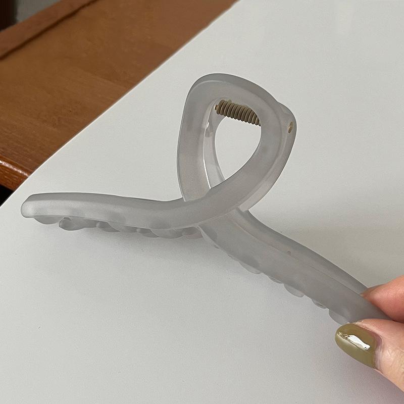 13cm Large Matte Resin Hair Claw Clip for Women - Retro Korean Style Hairpin