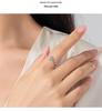 Modian S925 Sterling Silver Zircon Ring: Elegant Korean-Style Women's Wedding Ring with Hollow Design.