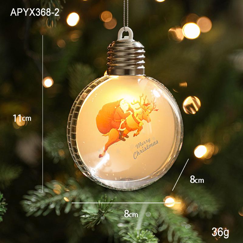 

Креативное прозрачное елочное подвесное украшение в виде Санта-Клауса