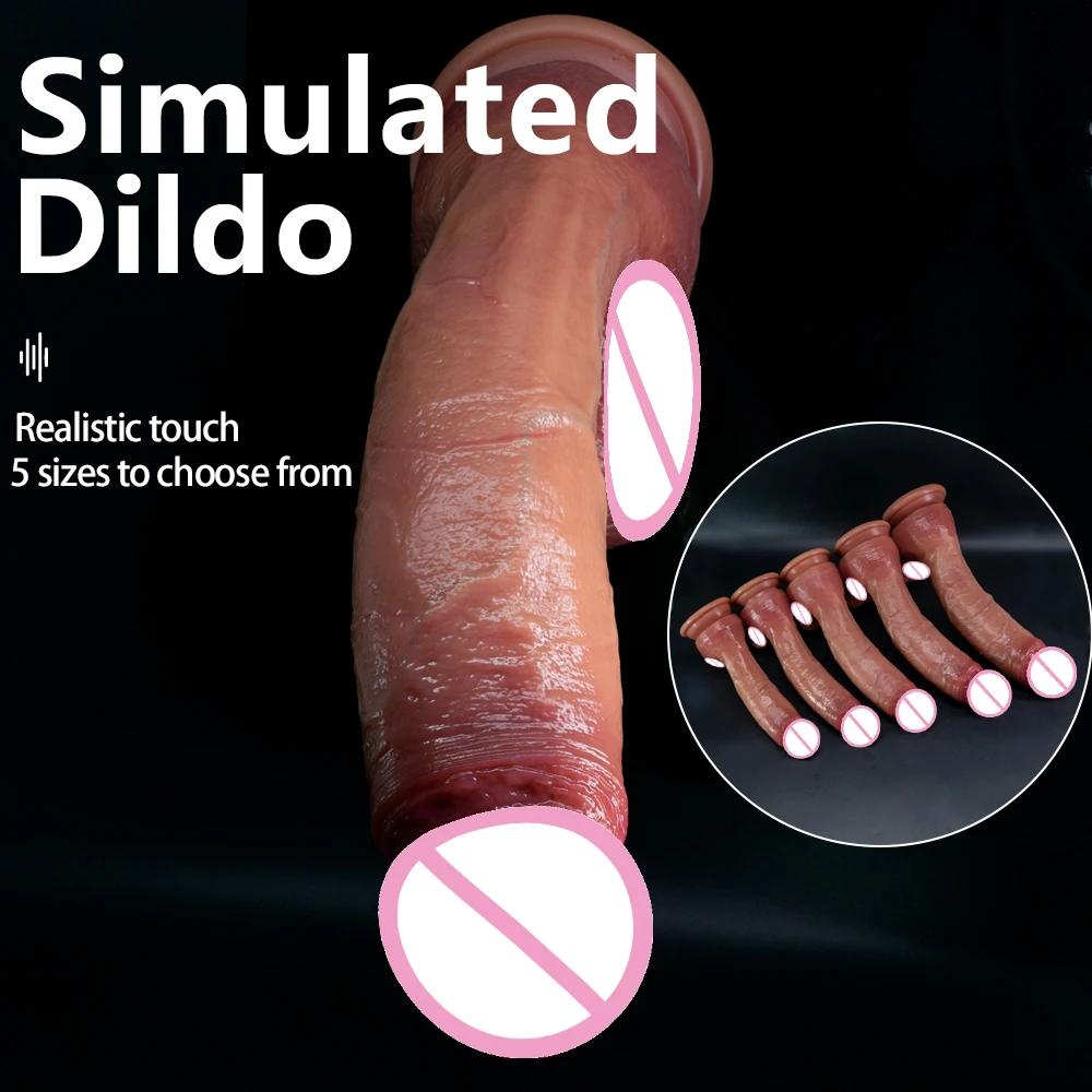 Oversized Soft Realistic Dildo Big Penis Suction Cup Dick Penetration Anal Adult Sex Toys Women Masturbation Clitoral and Vaginal G-spot Stimulation
