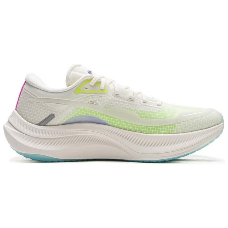 New LiNing Yueying 4 Breathable Support Rebound Low Top Casual Running Shoes Men's White Green ARHV001-1