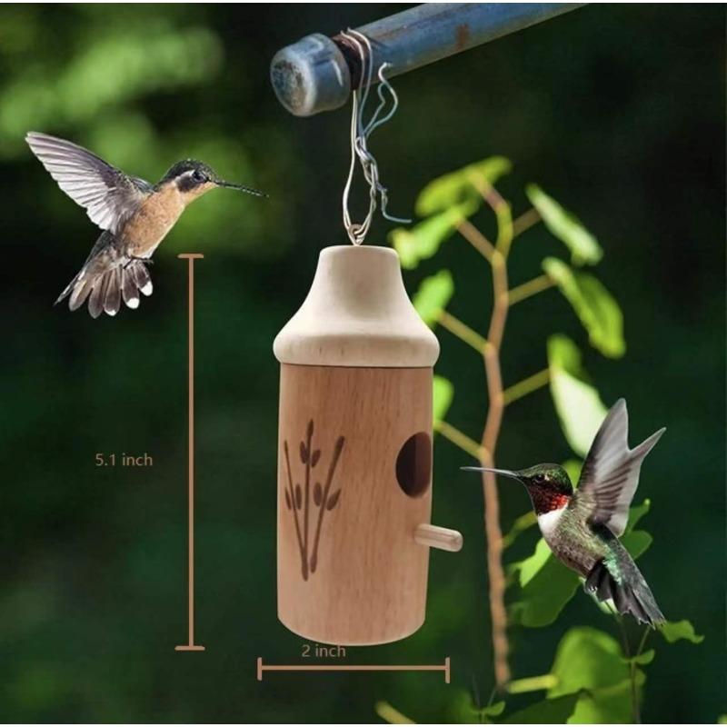 1 buc. Casă de colibri Decorare Idei Casă de colibri Artizanat din lemn agățat Horticultură Curte Pandantiv Casă de păsări din lemn