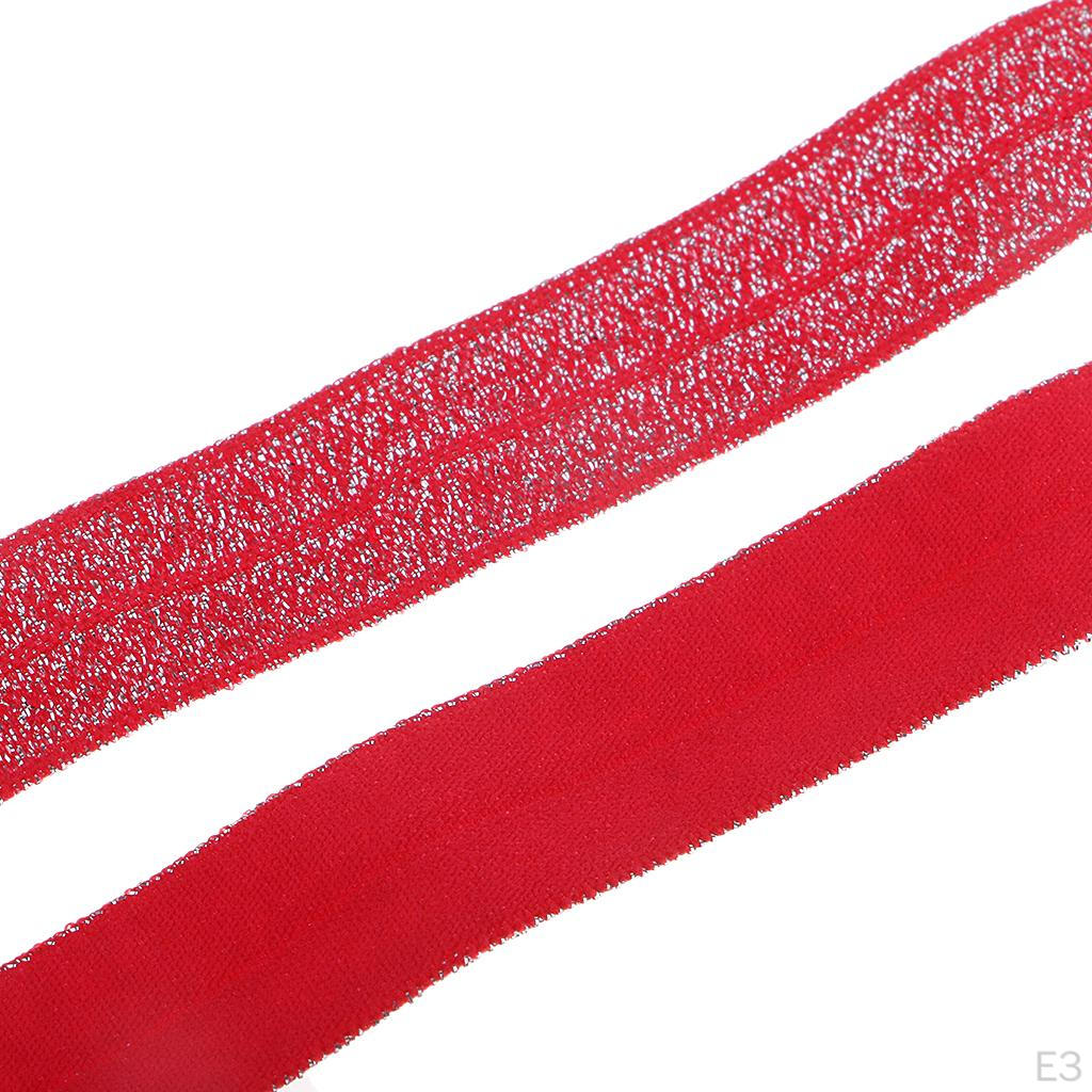 Glitter Elastic Band Sewing Ribbon Fold Over For Dress belt pocket
