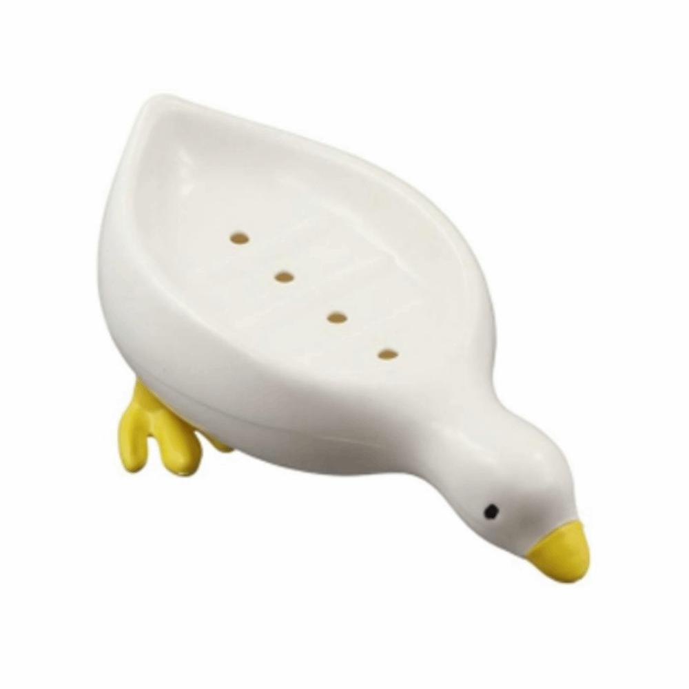 Yellow Duck Shape Soap Dishes Drainable Soap  Holders Drain Box Soap Box  Kitchen