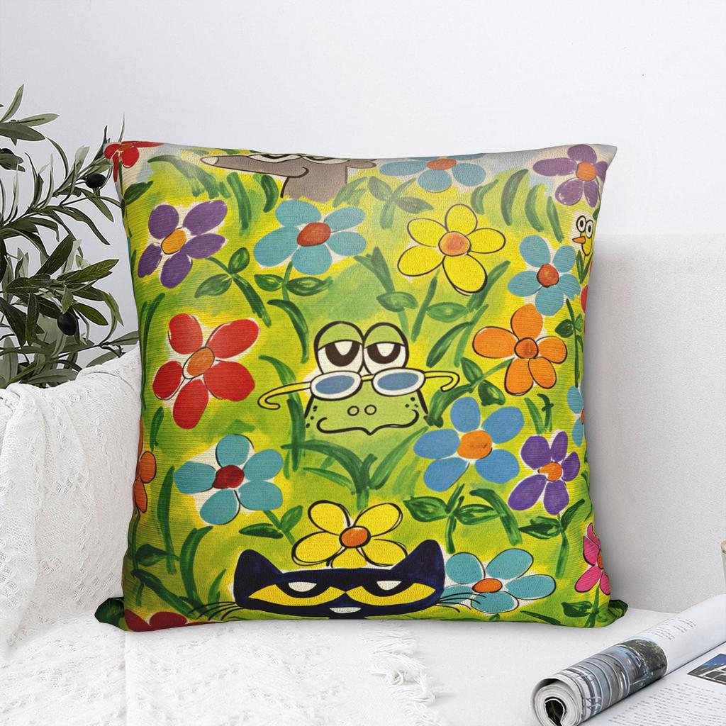 Pete the Cat Pillow Cover  Design Cushion Cover Novelty Pillow Case For Wedding Party Home Decor