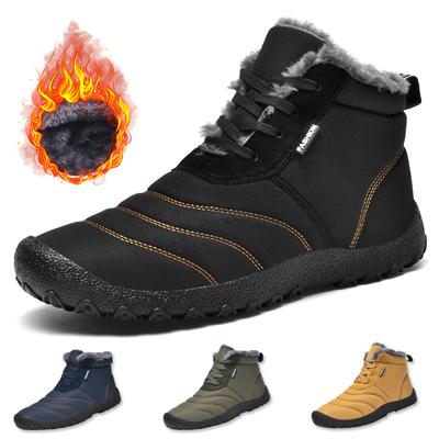 Winter Warm Snow Boots For Men Plush High Ankle Boots Non-slip Outdoor Hiking Sports Shoe Big Size Keep Warm Cotton Snow Sneaker