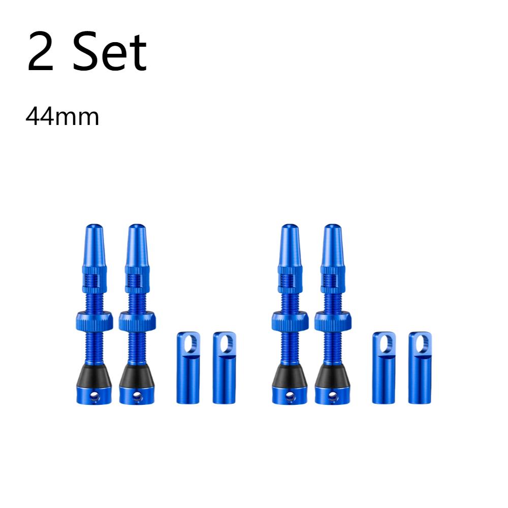 

2/3Set Road Bike Presta Valve CNC Aluminum 40/44mm Ultralight Gravel MTB Bike Tubeless Valves Value Core Remover Tool with Caps