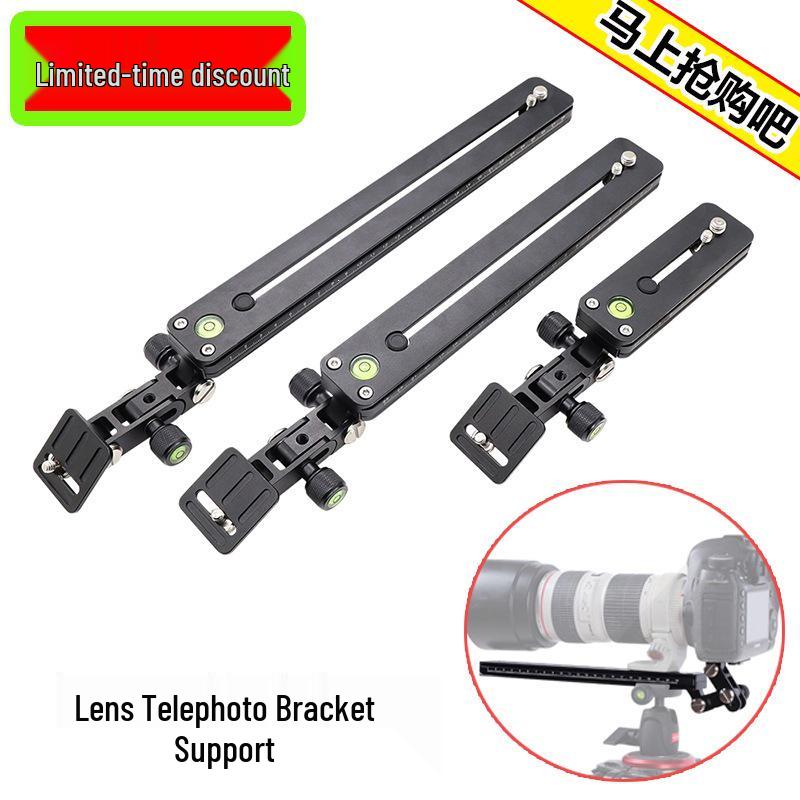 

Telephoto Lens Support Bracket for DSLR - Bird Watching Stabilizer with Quick Release Tripod Plate Aluminum Alloy Bracket 110cm
