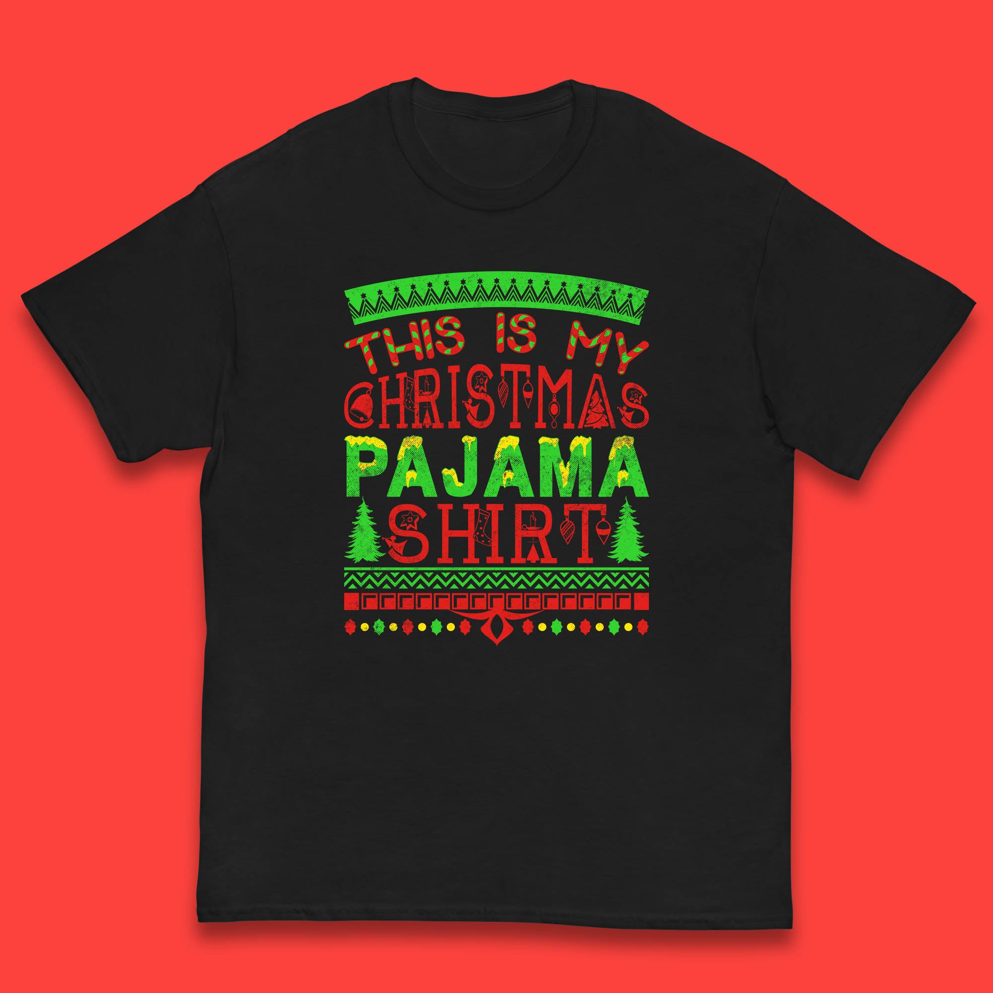 This is My Christmas Pajama Shirt Christmas Kids T Shirt 100