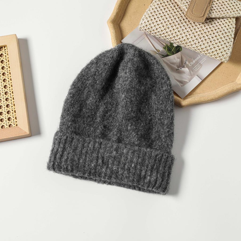 Women's Autumn and Winter New Style Stacked Knitted Hats Warm Windproof Ear Protection Cold Hat Japanese Pullover Wool Hat