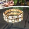 Metal Starfish Shell Bangle Geometric Women's Hand Bracelet Vintage Cloisonne Bangle  Gold Jewelry