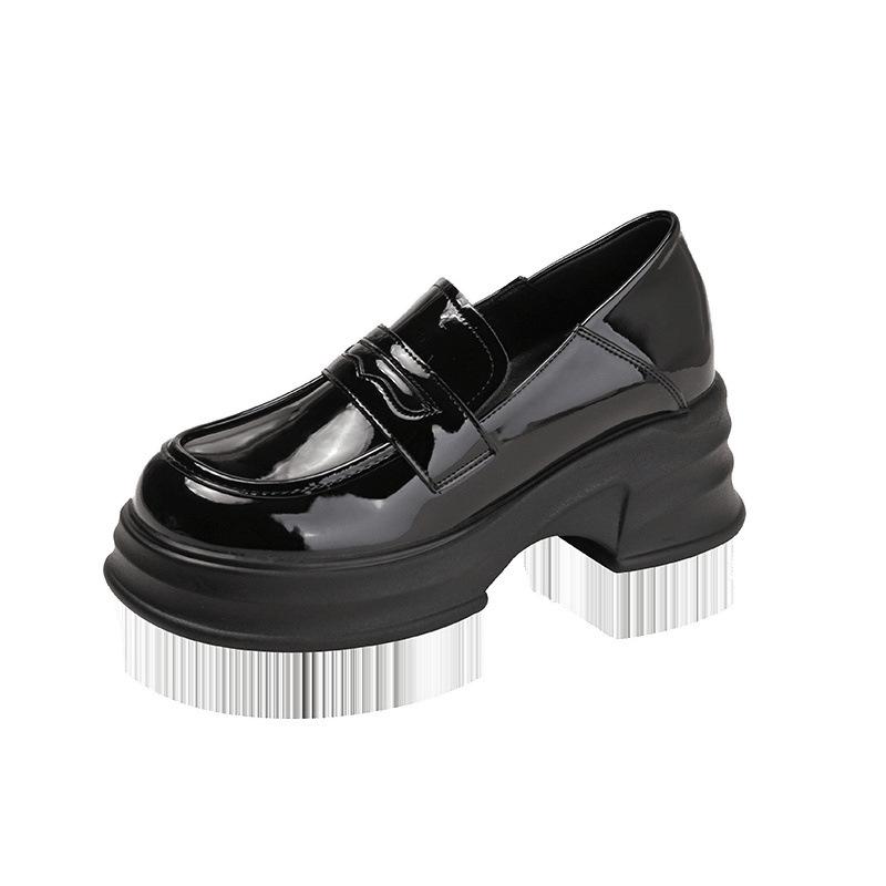 Platform Women's New Inner Height Increase Leather Small Leather Shoes Small Size 3233 Thick Heel Single Shoes Women