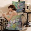 Monet Abstract Landscape Art Cushion Cover Car Throw Pillow Case For Sofa Car Christmas Gift 40x40cm 45x45cm