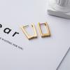Square Geometric Earrings For Women Rectangular Gold Color Metal Earrings  New Trendy Jewelry Gifts