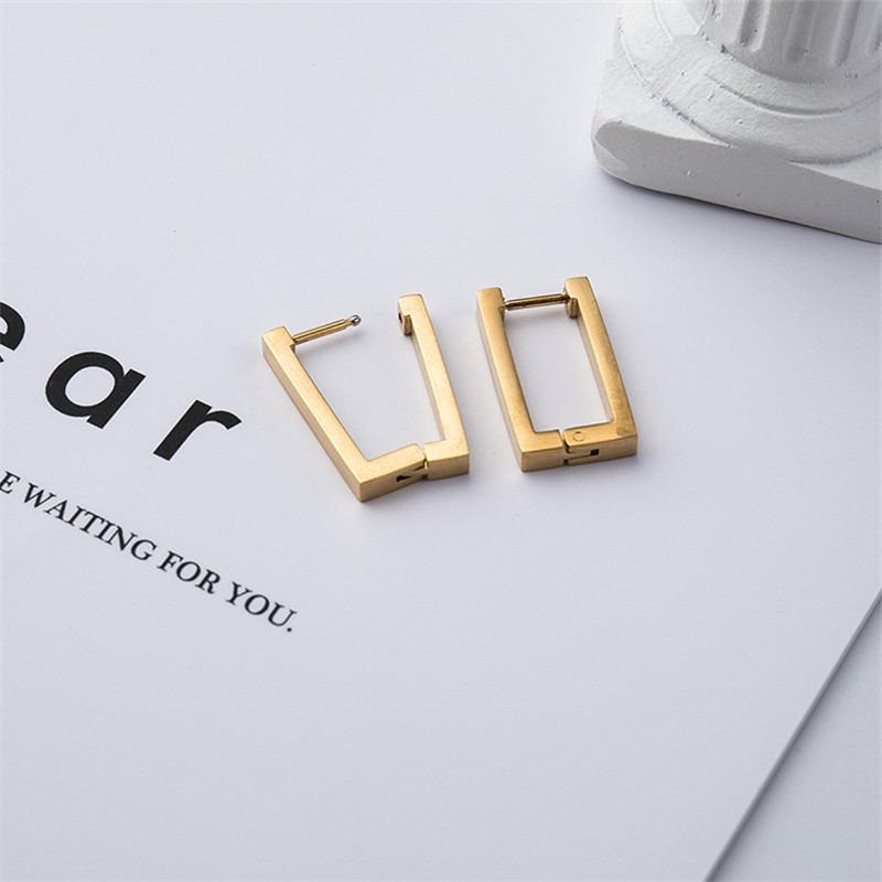 Square Geometric Earrings For Women Rectangular Gold Color Metal Earrings  New Trendy Jewelry Gifts