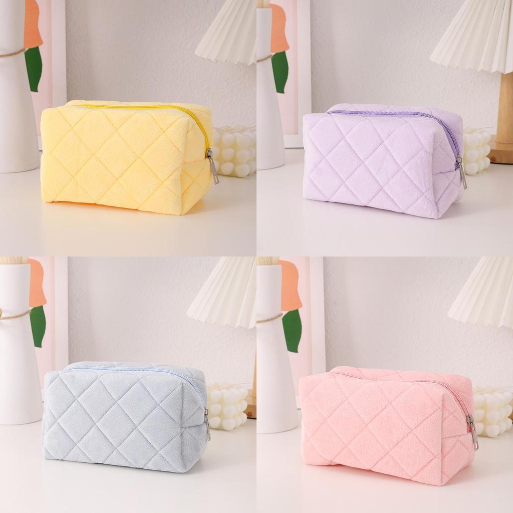 Fashion Plush Travel Cosmetic Bag With Compact Design For Women And Men