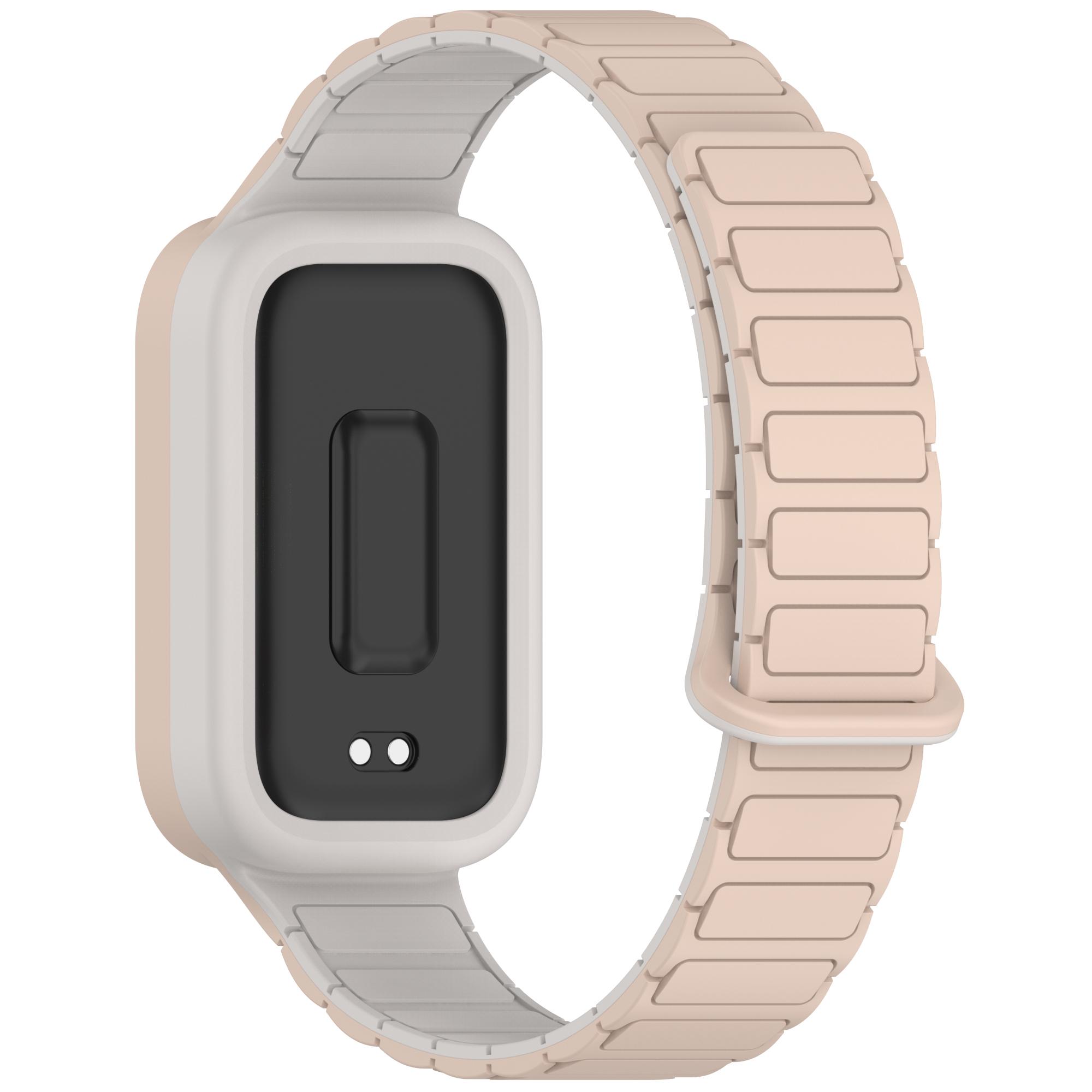 

Для Xiaomi Smart Band 9 Active/Redmi Band 3 Силиконовый ремешок для часов Двухцветный Магнитная обратная застежка Наручный ремешок F