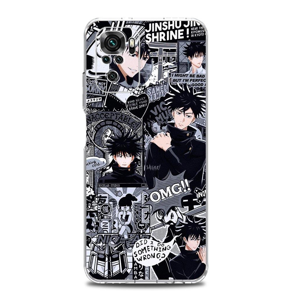 Transparent Phone Case For Xiaomi Redmi Note 10 11 Pro 9S 9 8 7 8T 9C 9A 8A K40 Pro Soft Silicone Cover Sukuna Jujutsu Kaisen