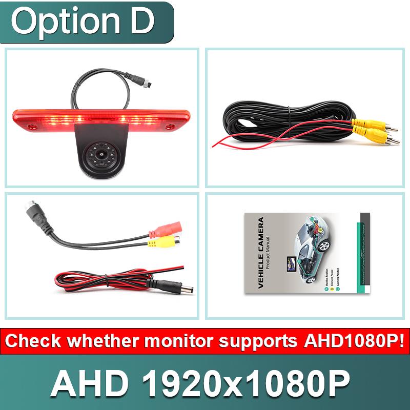 AHD 1080P Car Roof Top LED Brake Light Rear View Camera For Fiat Scudo Peugeot Expert Toyota Proace Citroen SpaceTourer 2006-16