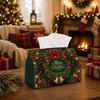 1pc Elegant Botanical Vibe Tissue Box | Multi-functional Seasonal Napkin Dispenser, Available Suitable for Home, Xmas Parties Pine Branch Jingle Bell 