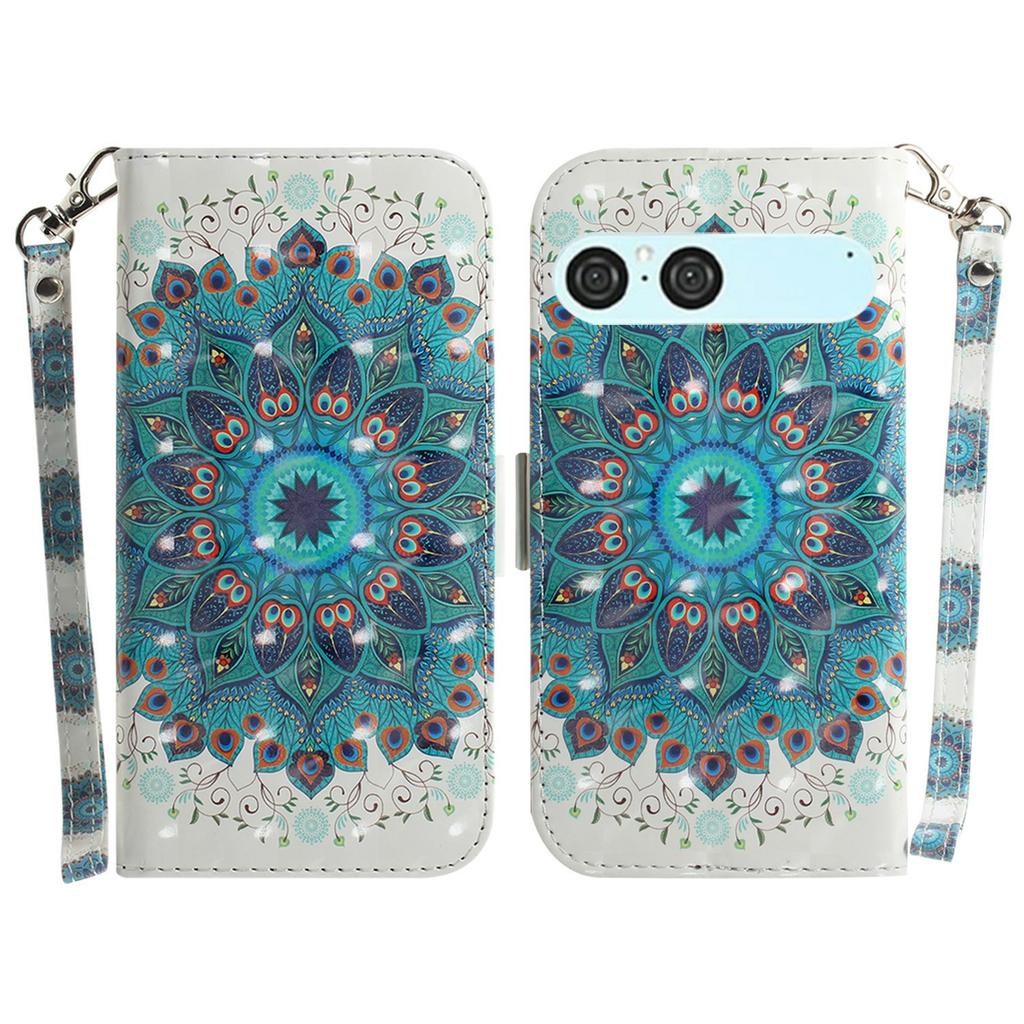 Für Sony Xperia 10 VII Hülle Musterdruck Leder Brieftasche Handyhülle mit Handschlaufe