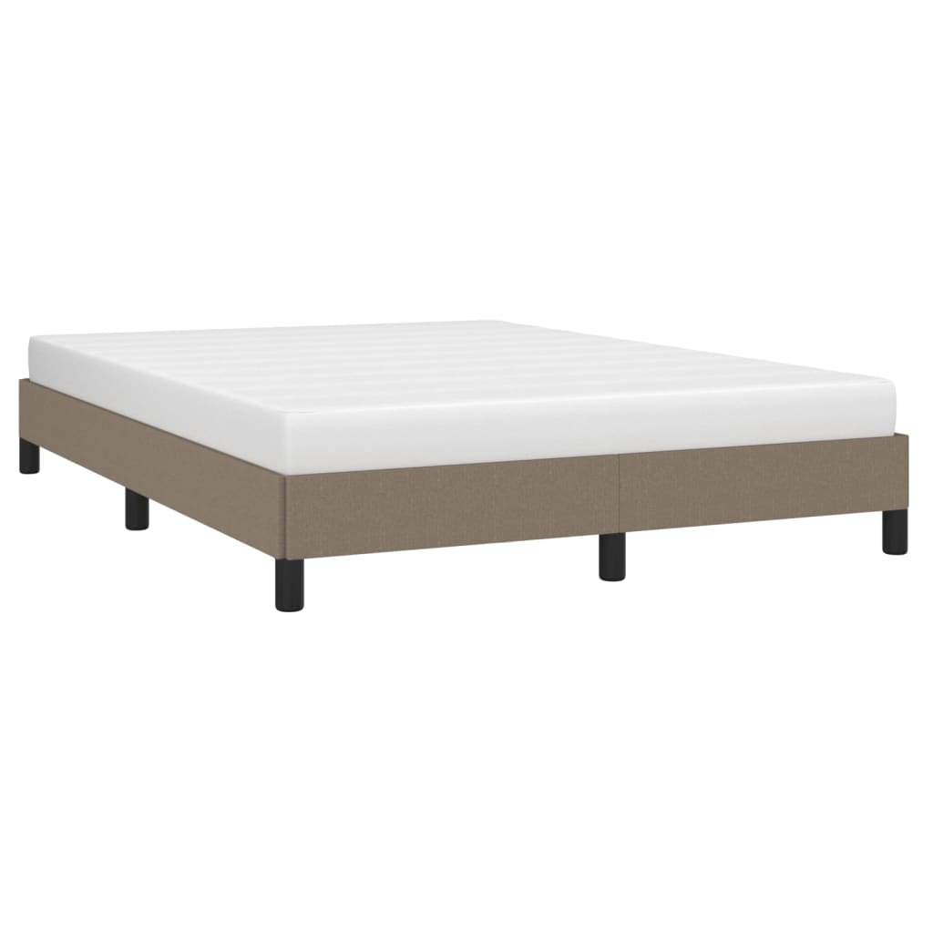 Vidaxl Bed Frame Without Mattress, Taupe, 140X190 Cm, Upholstered